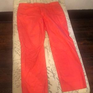 Banana Republic coral pink ankle pants.